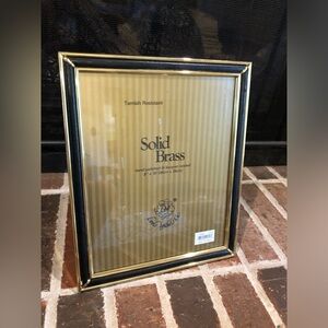 vintage solid brass and black frame picture size 8x10”